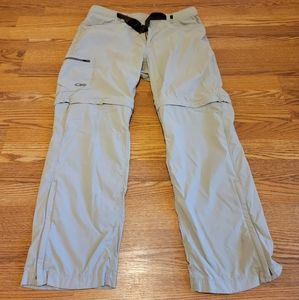 Men's Convertible Cargo Pants, Water Resistant Hiking Pants, Zip Off Lightweight